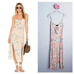 Minkpink Palm Springs Floral Midi Slit Dress